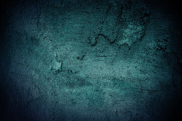 Beautiful Abstract Grunge Decorative Navy Turquoise Dark Stucco Wall Background.Art Rough Stylized Texture Banner With Space For Text.Blue green background wall texture abstract design gradient luxury