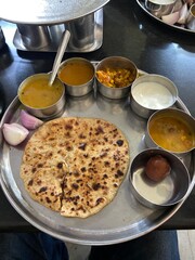 North Indian thali 