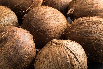 Intact coconuts