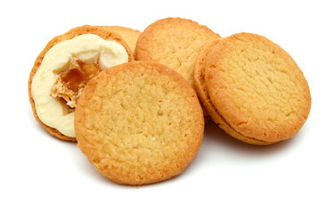 Sweet cookies isolated on a white background