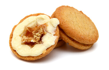 Sweet cookies isolated on a white background