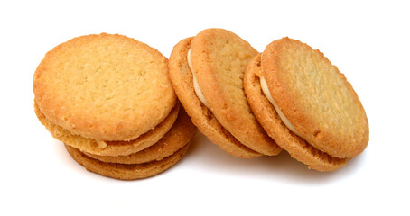 Sweet cookies isolated on a white background