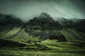 Iceland beautiful nature dramatic landscape. Color toned - 366345420