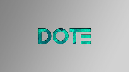 Arrière-plan et logotype de type illustration graphique pour Dote