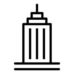 Skyscrapper Flat Icon Isolated On White Background