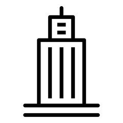 Skyscrapper Flat Icon Isolated On White Background