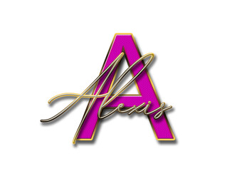 Buchstabe, A, Handschrift, Vorname, Logo