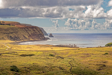 Rapa Nui – Easter Island by the Pacific Ocean.