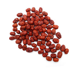Red date on white background