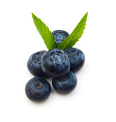 Blue berry on white background 