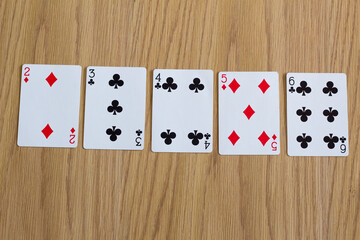 Straight Poker Casino Hand