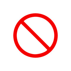 vector illusion icon of prohibited Prohibited with red circle and glyph icon