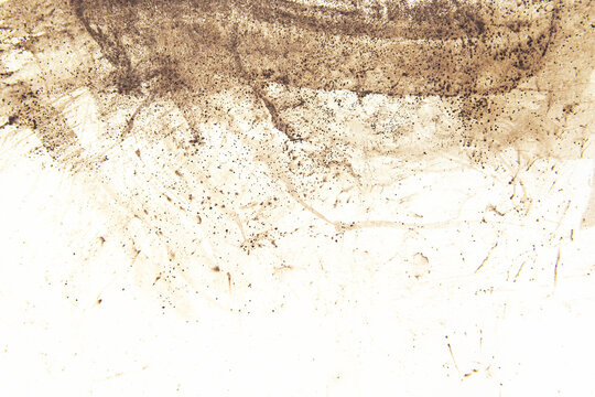 Abstract hand painted background. Art creative background. Grunge brush strokes isolated on white. Painted with potassium permanganate.