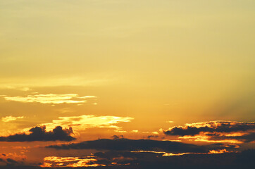 Fototapeta premium Sunset golden sky ,nature photo 