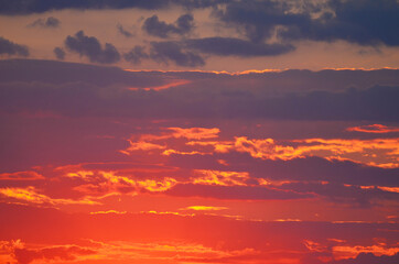 Fototapeta premium Sunset golden sky ,nature photo 