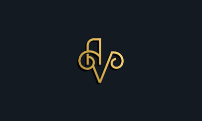 Luxury fashion initial letter AV logo. - obrazy, fototapety, plakaty