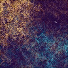 Abstract composition of fading lines and dots. Stranger walker modeling. Generative art. Vector design element for technology and computer science illustration.