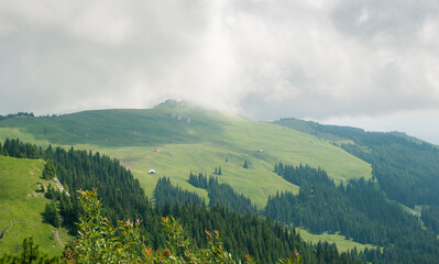 Beautiful mountain landscape background in Romania