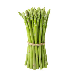 Fresh asparagus isolated on white background close-up