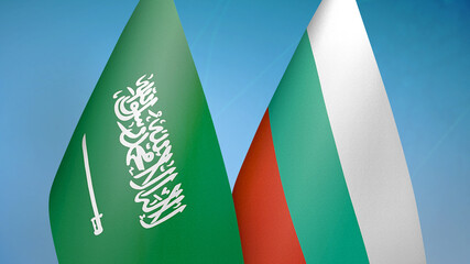 Saudi Arabia and Bulgaria two flags