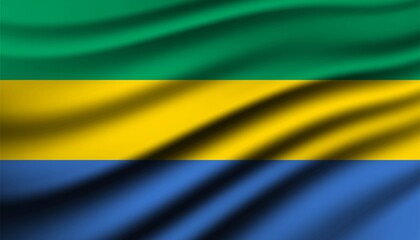 Obraz premium Flag of Gabon background template.