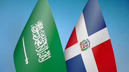 Saudi Arabia and Dominican Republic two flags