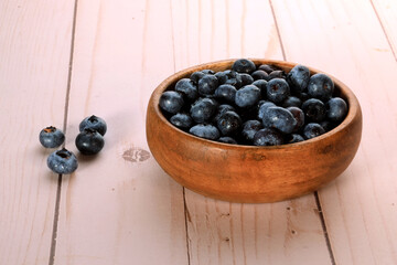 Blueberries in a bowl for breakfast