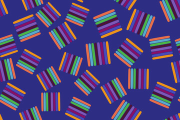 Abstract Color Elements Seamless Pattern 3D Illustration