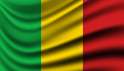Flag of Mali background template.