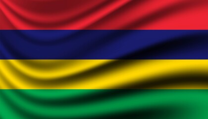 Fototapeta premium Flag of Mauritius background template.