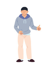 asian man cartoon vector design