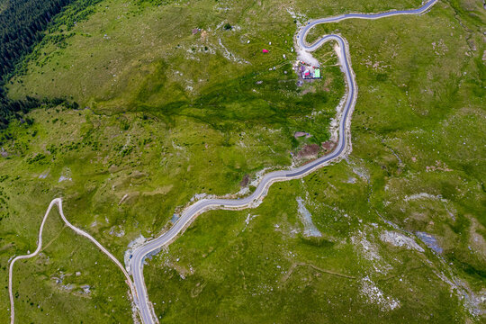 Transalpina Bergstrasse in Rum&auml;nien aus der Luft