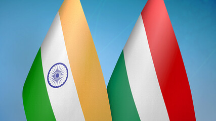Obraz premium India and Hungary two flags