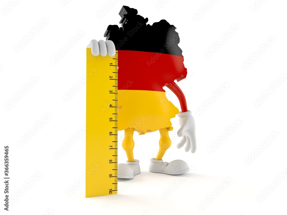 Canvas Prints german character holding ruler