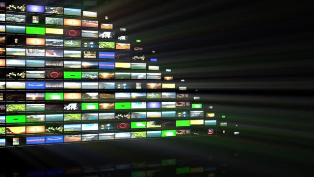 Multimedia TV Wall 3D animation