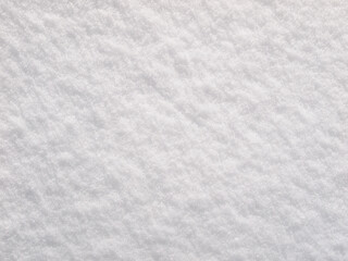 Snow background, newly-fallen snow surface texture closeup at winter