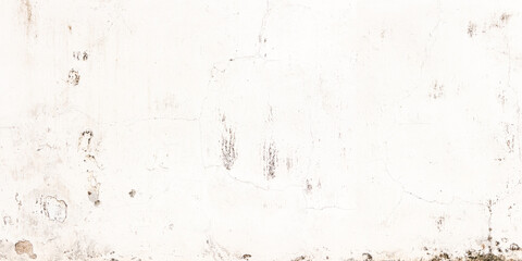 Fototapeta premium Empty interior for design, Panorama old concrete white wall crack. Dirty cement wall texture and background.