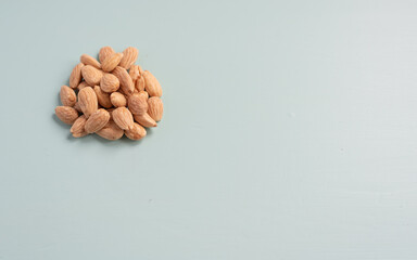 Almonds over aqua menthe light green