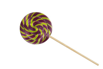 Fruit lollipop isolated on white background