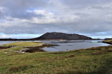 view of the coast of the sea, outer hebrides