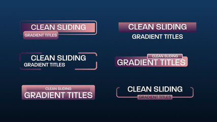 Clean Sliding Gradient Title