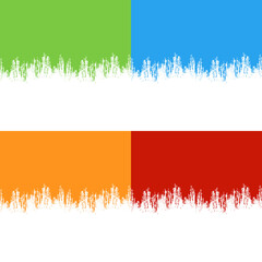 Color Paint Border With Isolated White Background, Vector Illustration