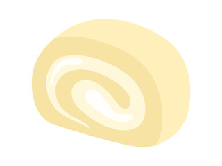 Obraz premium カットされたロールケーキのイラスト