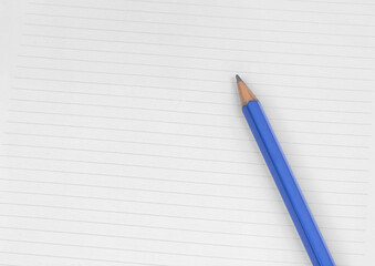 Empty notebook with pen