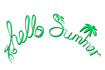 Obraz premium Lettering. The postcard with the words 