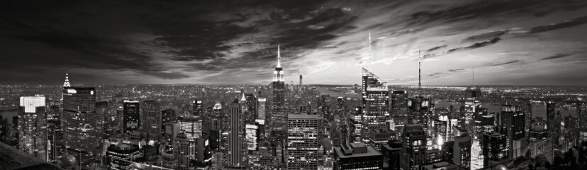 Room with a view, Top of the Rock - b&w