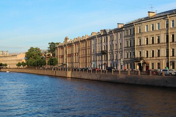 
Old buildings on the river embankment