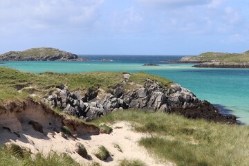 view from the beach, Little Berneray, Lewis, Outer Hebrides, Scotland