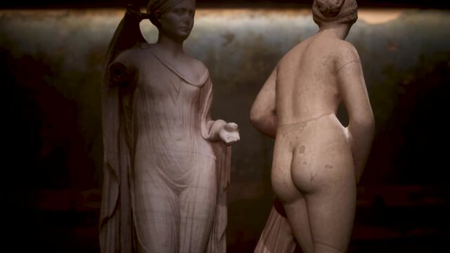 3D scan of ancient roman female statues 