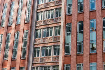 Obraz premium Exterior view of the apartment house.